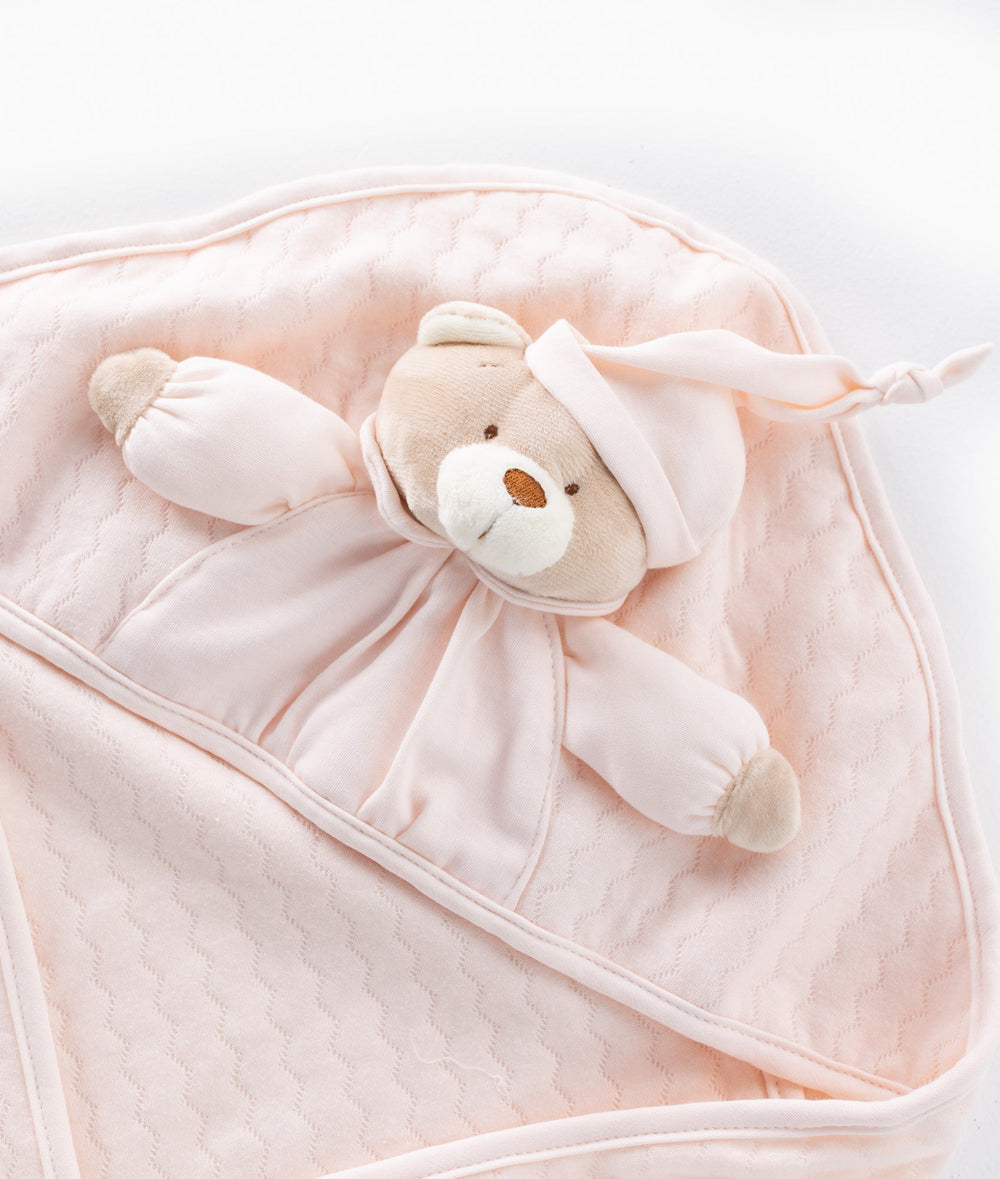 3D Bear Swaddle - Pink