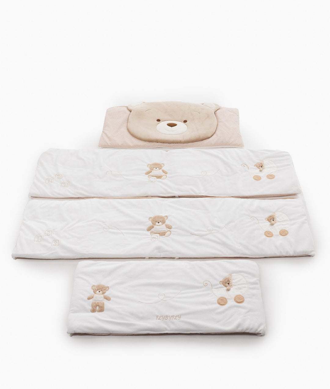 4pc Cot Bumper Set - Beige