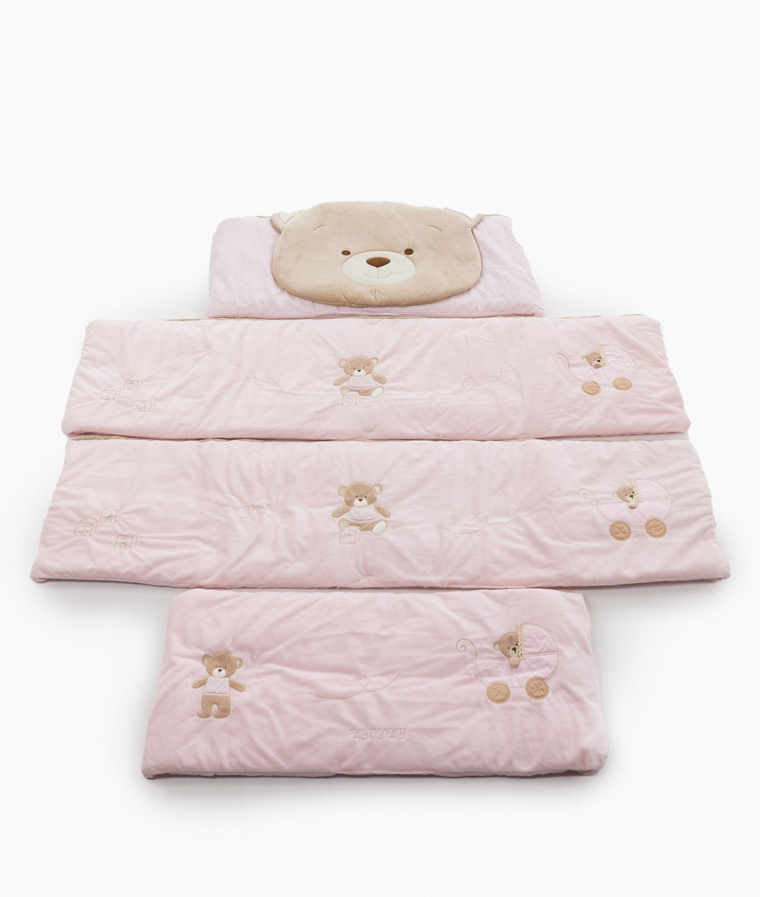 4pc Cot Bumper Set - Pink