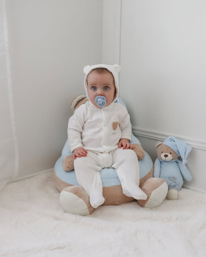 Hooded Bear Jumpsuit - Beige