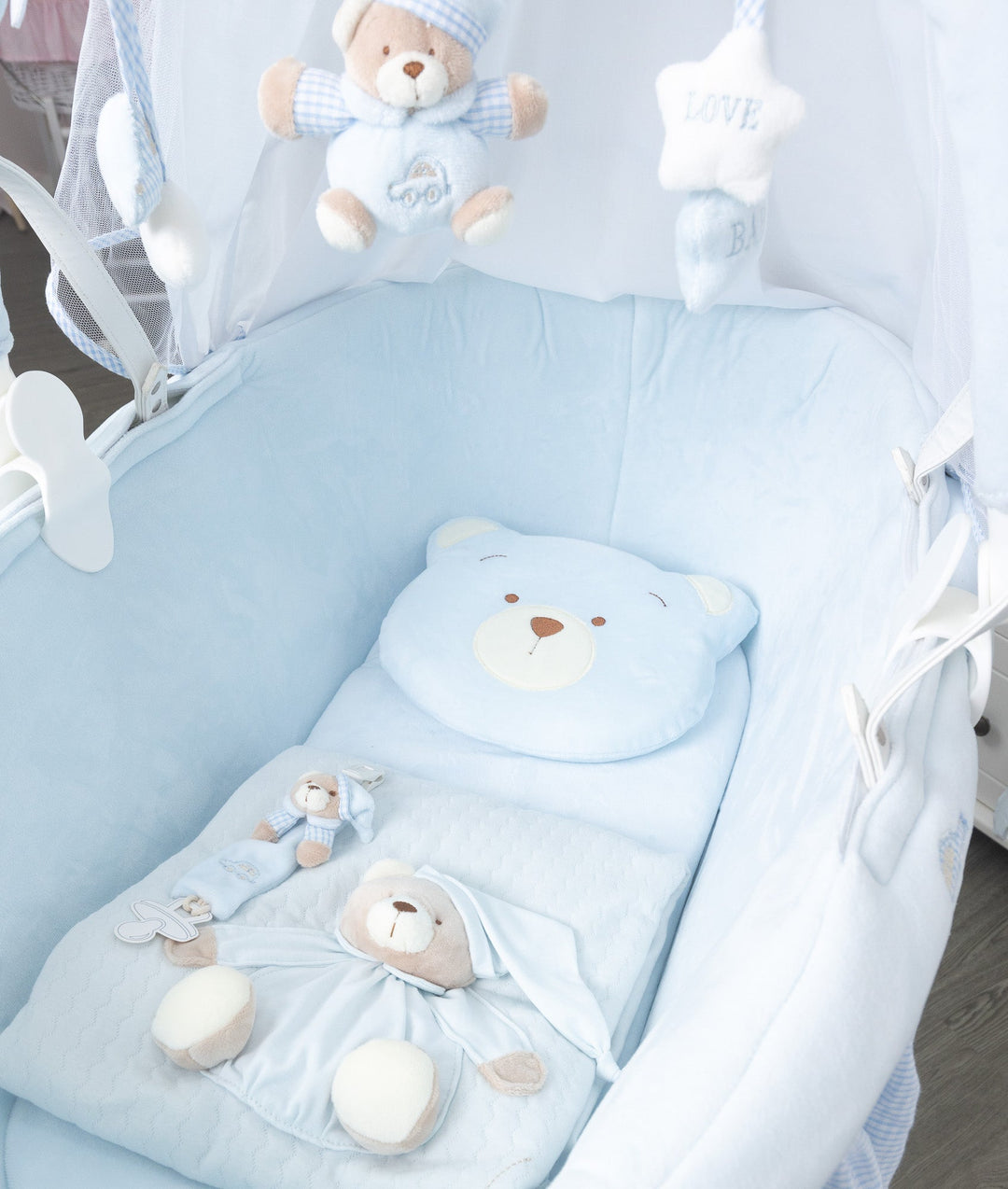 Newborn Bassinet Bundle - Blue