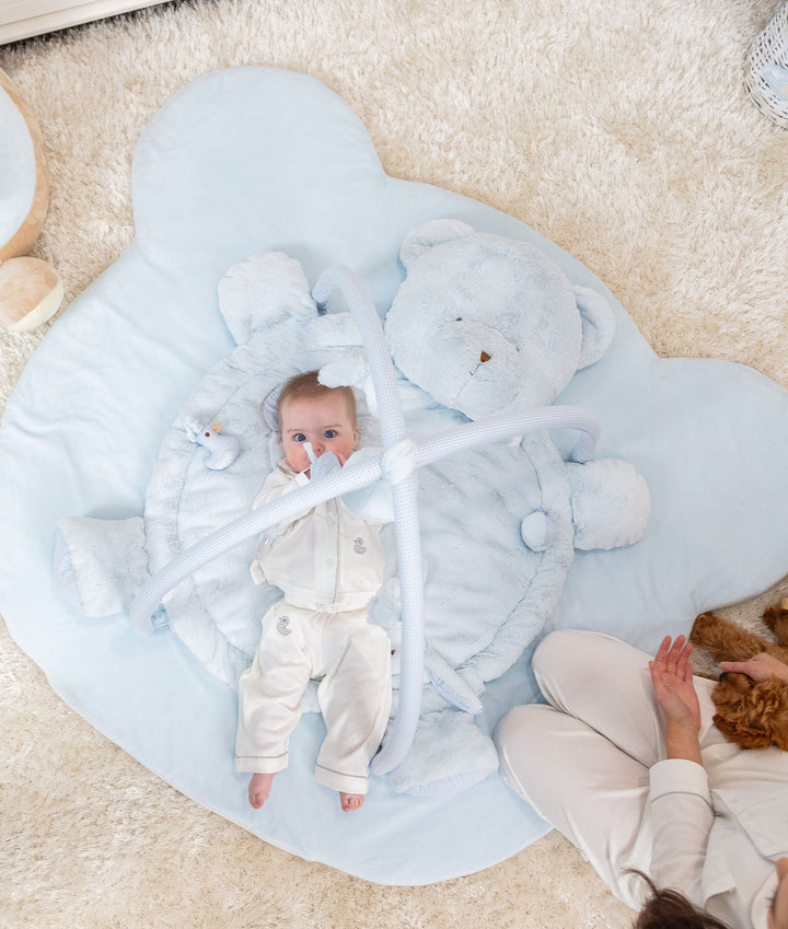 Bear Playmat & Gym - Blue