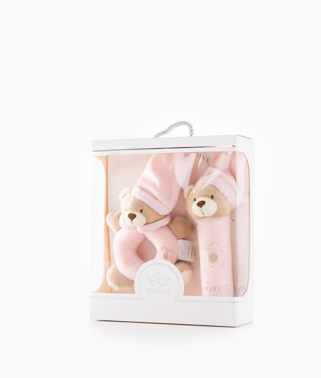 Bear Squeezy & Rattle Set - Pink