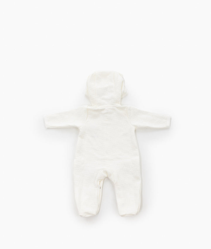 Hooded Bear Jumpsuit - Beige