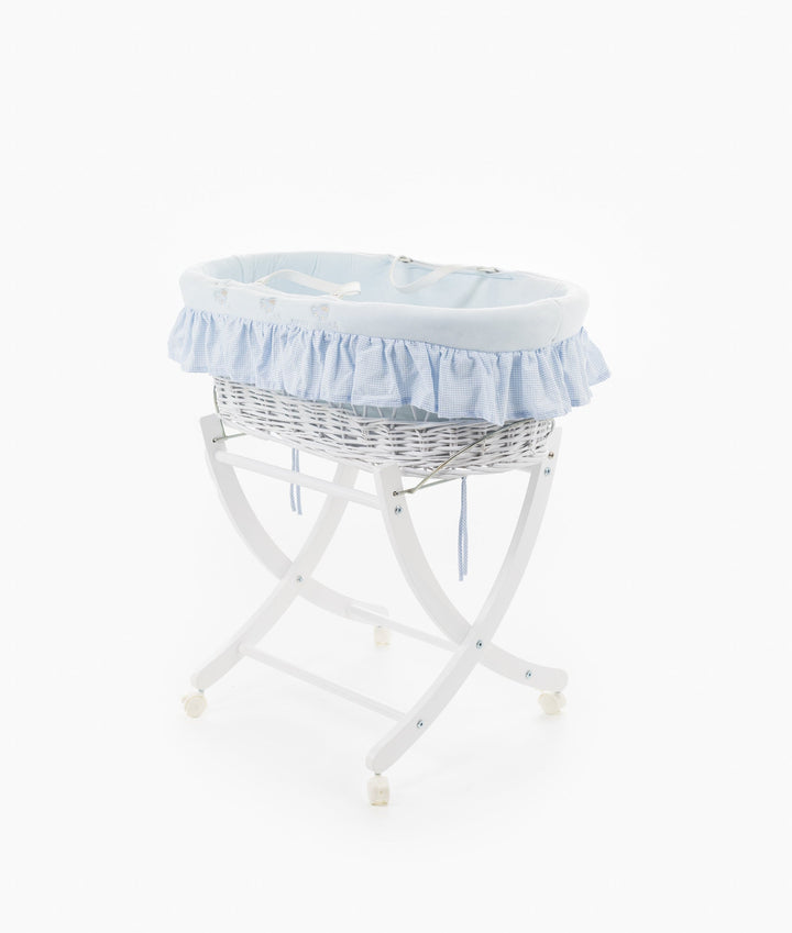 Moses Basket & Stand Set - Blue