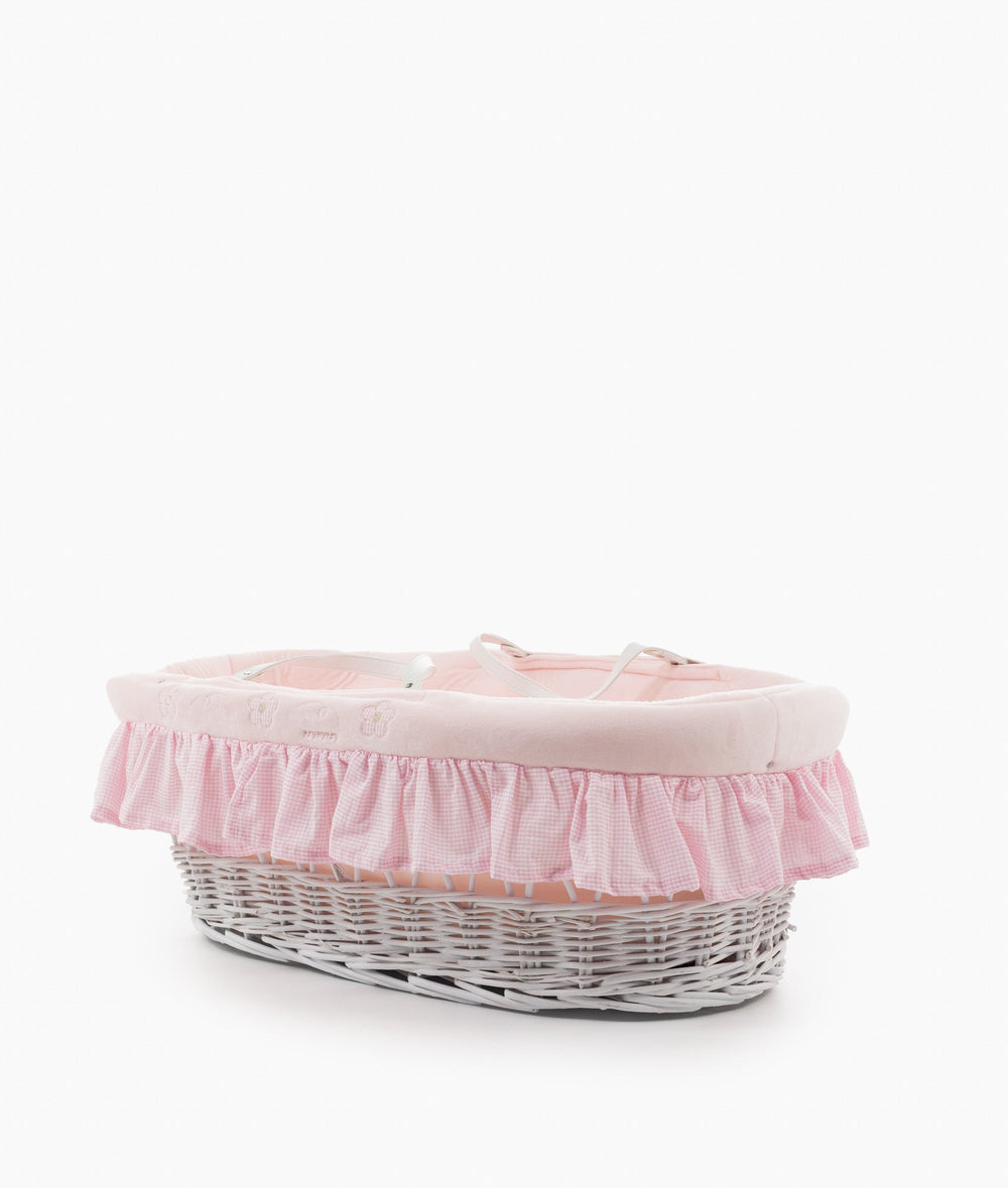 Moses Basket & Stand Set - Pink