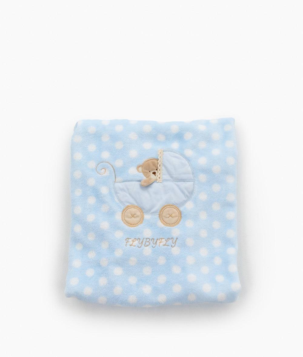 Polka Dot Blanket - Blue